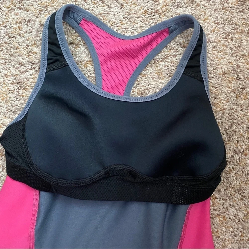 Nike Dri-Fit Work Out Tank Top Pink/Gray Sz XS